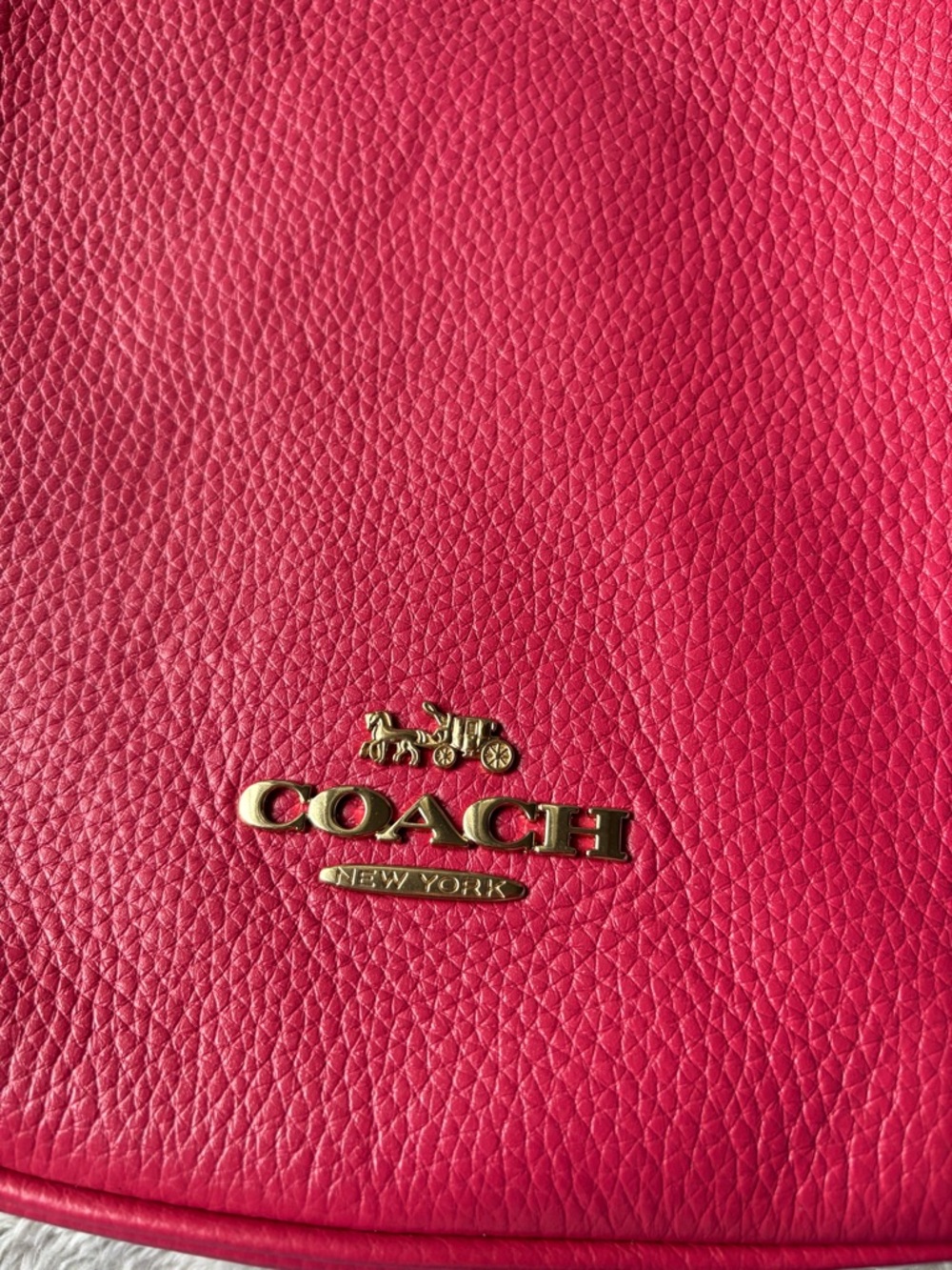 Coach Pink Pebbled Leather Crossbody Bag - Picture 4 of 6